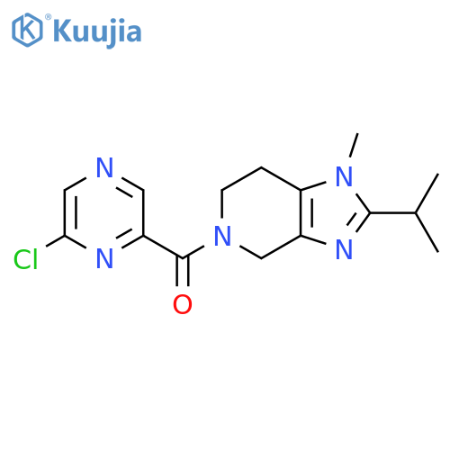 2-chloro-6-[1-methyl-2-(propan-2-yl)-1H,4H,5H,6H,7H-imidazo[4,5-c]pyridine-5-carbonyl]pyrazine structure