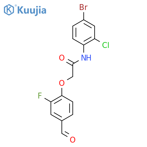 N-(4-bromo-2-chlorophenyl)-2-(2-fluoro-4-formylphenoxy)acetamide structure