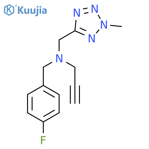 [(4-fluorophenyl)methyl][(2-methyl-2H-1,2,3,4-tetrazol-5-yl)methyl](prop-2-yn-1-yl)amine structure