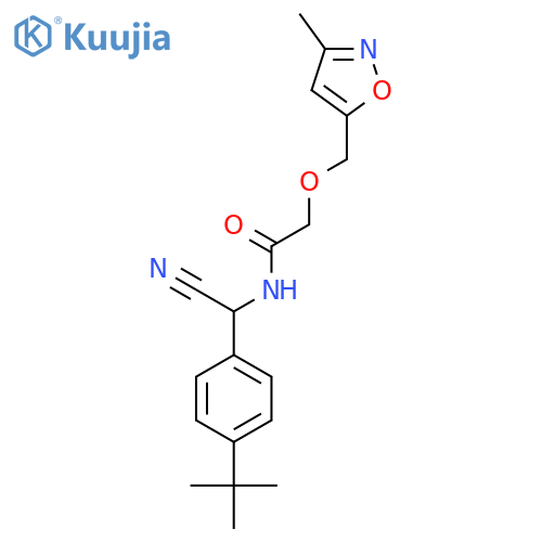 N-[(4-tert-butylphenyl)(cyano)methyl]-2-[(3-methyl-1,2-oxazol-5-yl)methoxy]acetamide structure