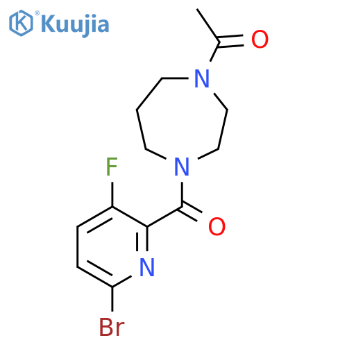 1-[4-(6-Bromo-3-fluoropyridine-2-carbonyl)-1,4-diazepan-1-yl]ethan-1-one structure