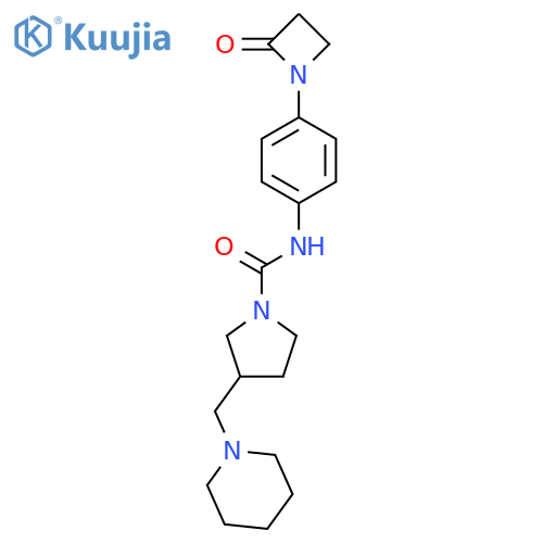 N-[4-(2-oxoazetidin-1-yl)phenyl]-3-[(piperidin-1-yl)methyl]pyrrolidine-1-carboxamide structure