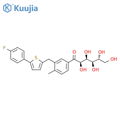 1-C-3-5-(4-Fluorophenyl)-2-thienylmethyl-4-methylphenyl-D-glucose structure