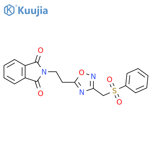 2-(2-{3-(benzenesulfonyl)methyl-1,2,4-oxadiazol-5-yl}ethyl)-2,3-dihydro-1H-isoindole-1,3-dione structure
