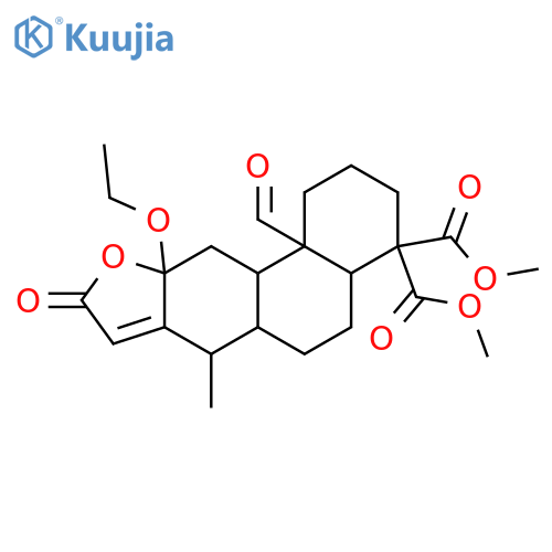 12-Hydroxy-20-oxo-13(15)-cassen-16,12-olide-18,19-dioic acid; (12αOH)-form, 12-Et ether, di-Me ester structure