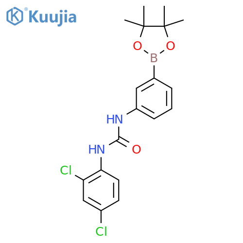 1-(2,4-Dichlorophenyl)-3-[3-(tetramethyl-1,3,2-dioxaborolan-2-yl)phenyl]urea structure