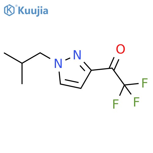 2,2,2-trifluoro-1-[1-(2-methylpropyl)-1H-pyrazol-3-yl]ethan-1-one structure