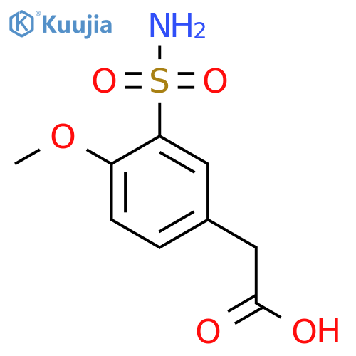 2-(4-Methoxy-3-sulfamoylphenyl)acetic acid structure