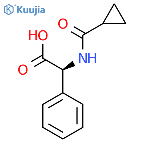 (2S)-2-(cyclopropylformamido)-2-phenylacetic acid structure