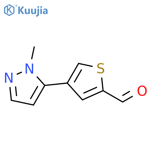 2-Thiophenecarboxaldehyde, 4-(1-methyl-1H-pyrazol-5-yl)- structure