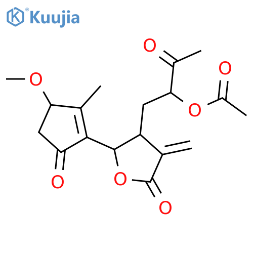 3-Hydroxy-1,10-dioxo-1,10-seco-4,11(13)-guaiadien-12,6-olide; (3β,6α)-form, 9R-Acetoxy, 3-Me ether structure