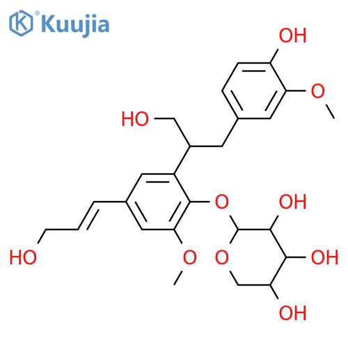 3,8'-Lign-7-ene-3',4,4',5,9,9'-hexol; (R,E)-form, 3',5-Di-Me ether, 4-O-β-D-xylopyranoside structure