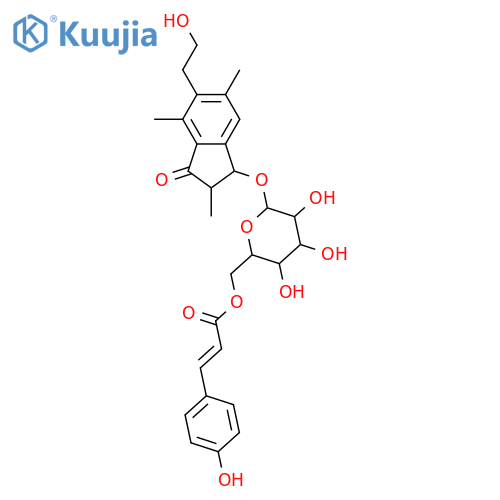 4,10-Dihydroxy-13-nor-2,6,8-illudalatrien-1-one; (10S,11S)-form, 10-O-[4-Hydroxy-E-cinnamoyl-(→6)-β-D-glucopyranoside] structure