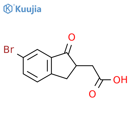6-Bromo-2-carboxymethyl-1-indanone structure