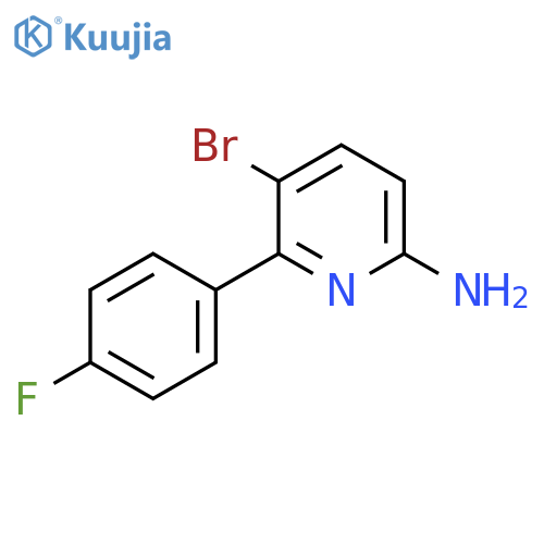 5-Bromo-6-(4-fluoro-phenyl)-pyridin-2-ylamine structure