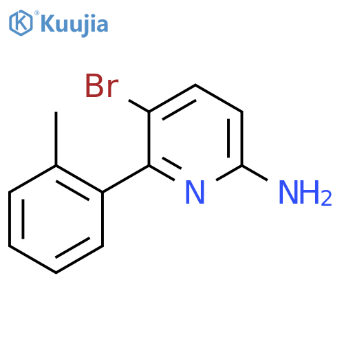 5-Bromo-6-o-tolyl-pyridin-2-ylamine structure