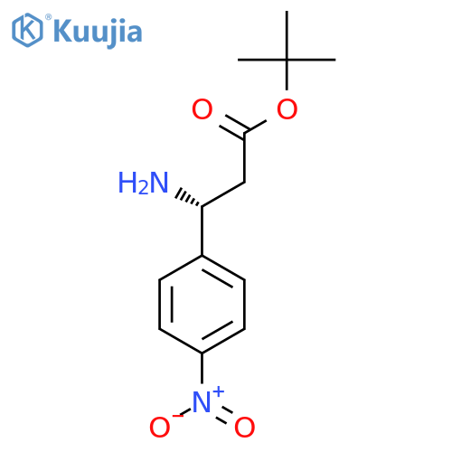 tert-butyl (3R)-3-amino-3-(4-nitrophenyl)propanoate structure