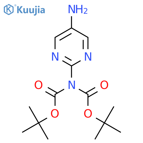 tert-butyl N-(5-aminopyrimidin-2-yl)-N-[(tert-butoxy)carbonyl]carbamate structure