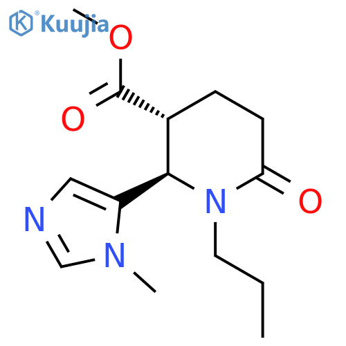 methyl (2R,3R)-2-(1-methyl-1H-imidazol-5-yl)-6-oxo-1-propylpiperidine-3-carboxylate structure