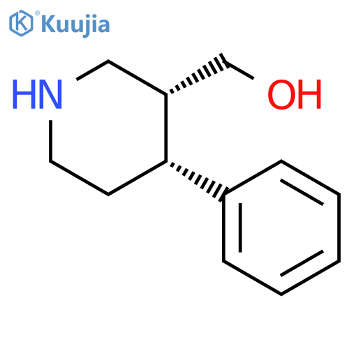 3-Piperidinemethanol, 4-phenyl-, (3R,4R)- structure