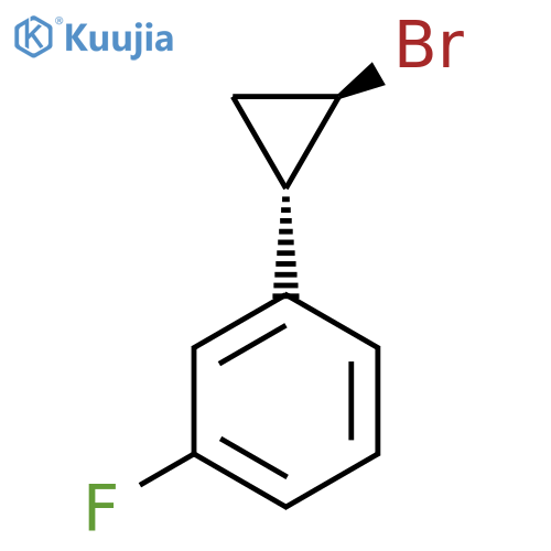 1-[(1S,2R)-2-bromocyclopropyl]-3-fluorobenzene, trans structure