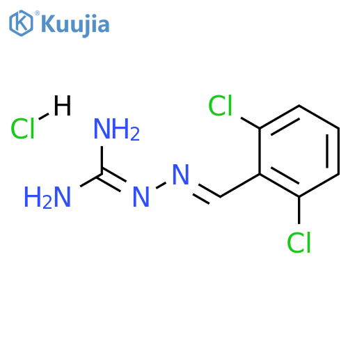 2-[(E)-(2,6-dichlorophenyl)methylideneamino]guanidine:hydrochloride structure