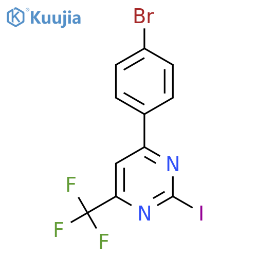6-(4-Bromophenyl)-2-iodo-4-(trifluoromethyl)pyrimidine structure