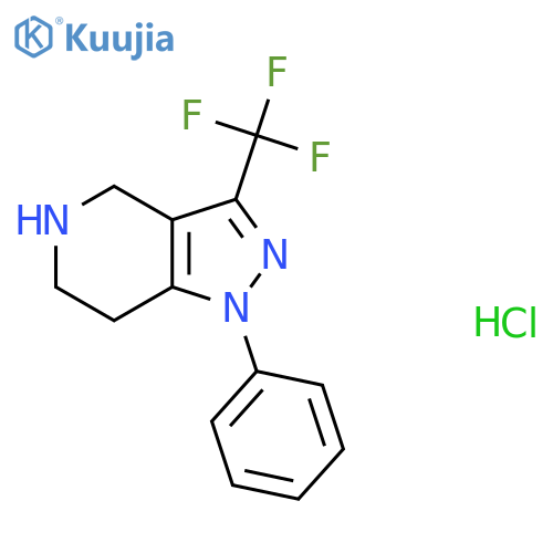 4,5,6,7-Tetrahydro-1-phenyl-3-(trifluoromethyl)pyrazolo-4,3-c-pyridine, hydrochloride structure