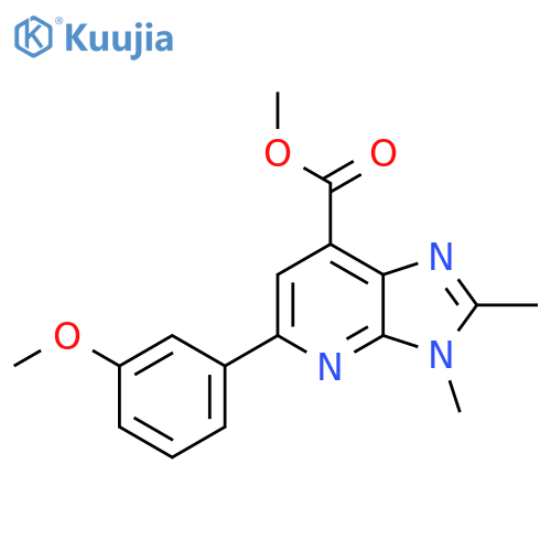 3H-Imidazo[4,5-b]pyridine-7-carboxylic acid, 5-(3-methoxyphenyl)-2,3-dimethyl-, methyl ester structure