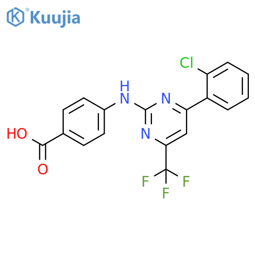 Benzoic acid, 4-[[4-(2-chlorophenyl)-6-(trifluoromethyl)-2-pyrimidinyl]amino]- structure