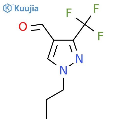 1-Propyl-3-(trifluoromethyl)pyrazole-4-carbaldehyde structure