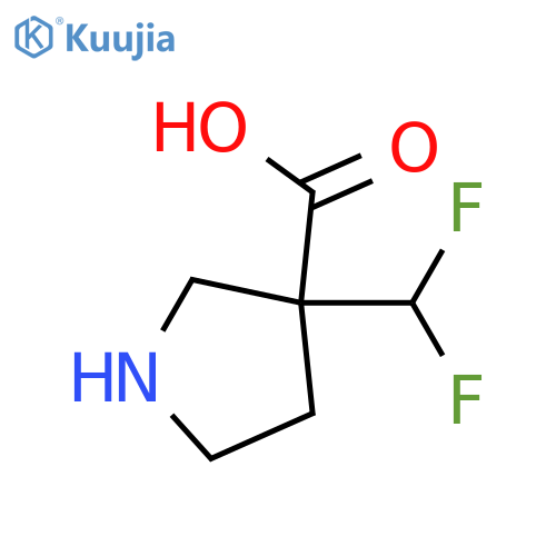 3-(difluoromethyl)pyrrolidine-3-carboxylic acid structure