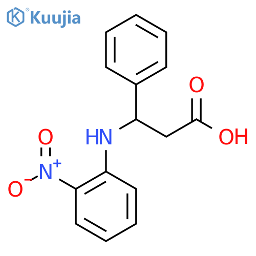 3-[(2-Nitrophenyl)amino]-3-phenylpropanoic acid structure
