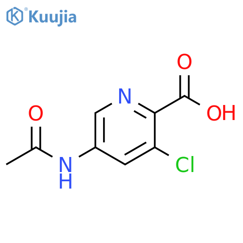 5-Acetamido-3-chloropyridine-2-carboxylic acid structure