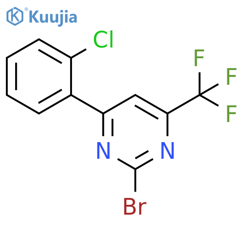 Pyrimidine, 2-bromo-4-(2-chlorophenyl)-6-(trifluoromethyl)- structure