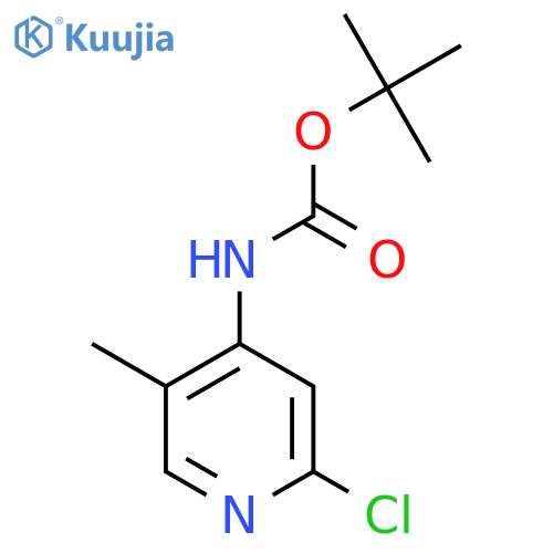 tert-Butyl 2-chloro-5-methylpyridin-4-ylcarbamate structure
