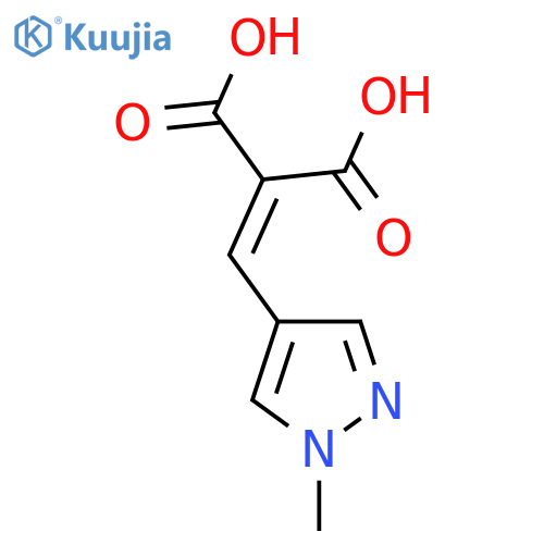 2-[(1-Methylpyrazol-4-YL)methylidene]propanedioic acid structure