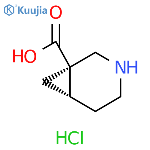 (1R,6S)-3-Azabicyclo[4.1.0]heptane-1-carboxylic acid hydrochloride structure