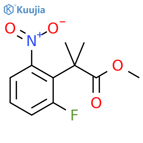 Benzeneacetic acid, 2-fluoro-α,α-dimethyl-6-nitro-, methyl ester structure