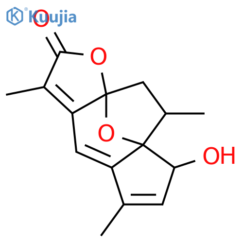 1,8-Epoxy-2-hydroxy-3,5,7(11)-guaiatrien-12,8-olide; (1β,2β,8β,10α)-form structure