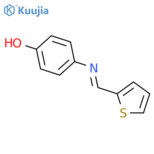 4-{[(E)-thiophen-2-ylmethylidene]amino}phenol structure