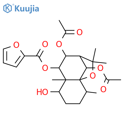 1,6,8,9-Tetrahydroxydihydro-β-agarofuran; (1α,6β,8α,9β)-form, 9-O-(2-Furancarbonyl), 6,8-di-Ac structure