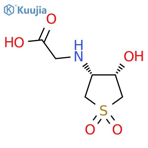 2-[[(3R,4S)-4-hydroxy-1,1-dioxothiolan-3-yl]amino]acetic acid structure