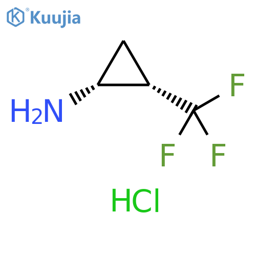 Cyclopropanamine, 2-(trifluoromethyl)-, hydrochloride (1:1), (1R,2S)- structure