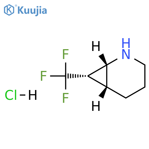 (1R,6R,7S)-7-(trifluoromethyl)-2-azabicyclo[4.1.0]heptane hydrochloride structure