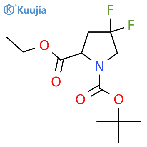 1-Tert-Butyl 2-ethyl 4,4-difluoropyrrolidine-1,2-dicarboxylate structure
