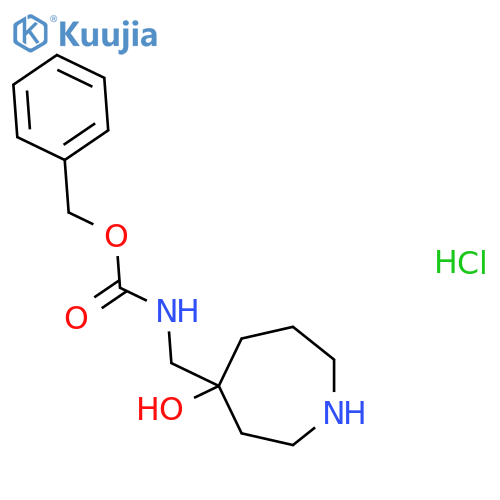 Benzyl ((4-hydroxyazepan-4-yl)methyl)carbamate hydrochloride structure