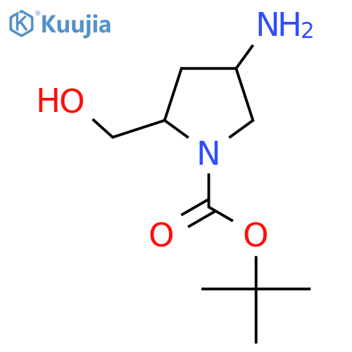 tert-Butyl 4-amino-2-(hydroxymethyl)pyrrolidine-1-carboxylate structure