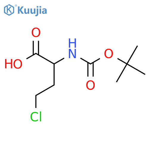 2-{[(Tert-butoxy)carbonyl]amino}-4-chlorobutanoic acid structure