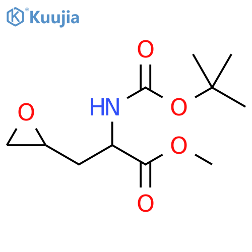 Methyl 2-([(tert-butoxy)carbonyl]amino)-3-(oxiran-2-yl)propanoate structure